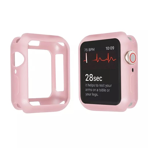 NEW Apple Watch Protective Sport Bumper Case Pink - Picture 1 of 7